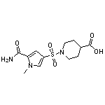 1-{[5-(aminocarbonyl)-1-methyl-1H-pyrrol-3-yl]sulfonyl}piperidine-4-carboxylic acid