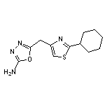 5-[(2-cyclohexyl-1,3-thiazol-4-yl)methyl]-1,3,4-oxadiazol-2-amine