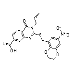 2-{[(7-nitro-2,3-dihydro-1,4-benzodioxin-5-yl)methyl]sulfanyl}-4-oxo-3-(prop-2-en-1-yl)-3,4-dihydroquinazoline-7-carboxylic acid