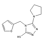 4-(2-furylmethyl)-5-pyrrolidin-1-yl-4H-1,2,4-triazole-3-thiol