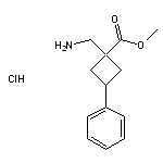 methyl 1-(aminomethyl)-3-phenylcyclobutane-1-carboxylate hydrochloride