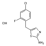 5-[(4-chloro-2-fluorophenyl)methyl]-1,3-thiazol-2-amine hydrochloride