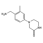 4-[4-(aminomethyl)-3-methylphenyl]piperazin-2-one