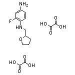 2-fluoro-1-N-(oxolan-2-ylmethyl)benzene-1,4-diamine, bis(oxalic acid)