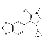 4-(1,3-benzodioxol-5-yl)-3-cyclopropyl-1-methyl-1H-pyrazol-5-amine