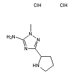 1-methyl-3-(pyrrolidin-2-yl)-1H-1,2,4-triazol-5-amine dihydrochloride