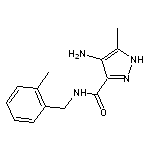 4-amino-5-methyl-N-[(2-methylphenyl)methyl]-1H-pyrazole-3-carboxamide