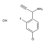 1-(4-chloro-2-fluorophenyl)prop-2-yn-1-amine hydrochloride