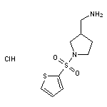 [1-(thiophene-2-sulfonyl)pyrrolidin-3-yl]methanamine hydrochloride