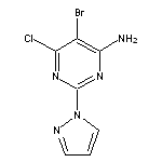 5-bromo-6-chloro-2-(1H-pyrazol-1-yl)pyrimidin-4-amine