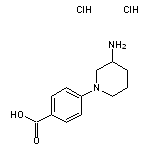 4-(3-aminopiperidin-1-yl)benzoic acid dihydrochloride