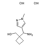 {1-[amino(1-methyl-1H-pyrazol-4-yl)methyl]cyclobutyl}methanol dihydrochloride