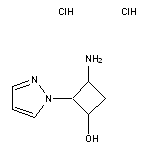 3-amino-2-(1H-pyrazol-1-yl)cyclobutan-1-ol dihydrochloride