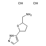 [5-(1H-pyrazol-5-yl)oxolan-2-yl]methanamine dihydrochloride