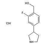 [2-fluoro-4-(pyrrolidin-3-yl)phenyl]methanol hydrochloride