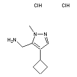 (4-cyclobutyl-1-methyl-1H-pyrazol-5-yl)methanamine dihydrochloride