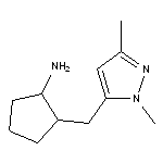 2-[(1,3-dimethyl-1H-pyrazol-5-yl)methyl]cyclopentan-1-amine