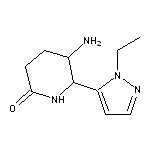 5-amino-6-(1-ethyl-1H-pyrazol-5-yl)piperidin-2-one