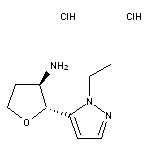 rac-(2R,3R)-2-(1-ethyl-1H-pyrazol-5-yl)oxolan-3-amine dihydrochloride