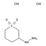 3-hydrazinyl-1$l^{6}-thiane-1,1-dione dihydrochloride