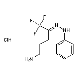 (E)-1-(5-amino-1,1,1-trifluoropentan-2-ylidene)-2-phenylhydrazine hydrochloride