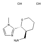 [rac-(2R,3S)-2-(1-methyl-1H-imidazol-2-yl)oxan-3-yl]methanamine dihydrochloride