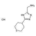 [5-(oxan-4-yl)-4H-1,2,4-triazol-3-yl]methanamine hydrochloride