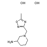 1-[(5-methyl-1,2,4-oxadiazol-3-yl)methyl]piperidin-3-amine dihydrochloride