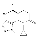 rac-(2S,3S)-1-cyclopropyl-2-(1-methyl-1H-pyrazol-5-yl)-6-oxopiperidine-3-carboxamide