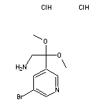 2-(5-bromopyridin-3-yl)-2,2-dimethoxyethan-1-amine dihydrochloride