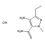 4-amino-3-ethyl-1-methyl-1H-pyrazole-5-carboxamide hydrochloride