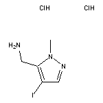 (4-iodo-1-methyl-1H-pyrazol-5-yl)methanamine dihydrochloride