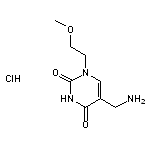 5-(aminomethyl)-1-(2-methoxyethyl)-1,2,3,4-tetrahydropyrimidine-2,4-dione hydrochloride