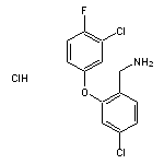 [4-chloro-2-(3-chloro-4-fluorophenoxy)phenyl]methanamine hydrochloride