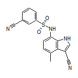 3-Cyano-N-(3-cyano-4-methyl-7-indolyl)benzenesulfonamide