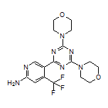 2-Amino-5-(4,6-dimorpholino-1,3,5-triazin-2-yl)-4-(trifluoromethyl)pyridine