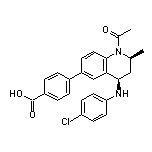 4-[(2S,4R)-1-Acetyl-4-[(4-chlorophenyl)amino]-2-methyl-1,2,3,4-tetrahydro-6-quinolyl]benzoic Acid