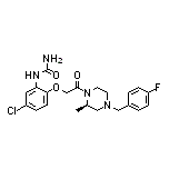 (R)-1-[5-Chloro-2-[2-[4-(4-fluorobenzyl)-2-methyl-1-piperazinyl]-2-oxoethoxy]phenyl]urea