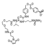 [4-[[(2S)-5-(Carbamoylamino)-2-[[(2S)-2-[3-[2-[2-[3-(2,5-dioxo-1-pyrrolyl)propanoylamino]ethoxy]ethoxy]propanoylamino]-3-methylbutanoyl]amino]pentanoyl]amino]phenyl]methyl (4-Nitrophenyl) Carbonate