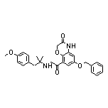 6-(Benzyloxy)-8-[2-[[1-(4-methoxyphenyl)-2-methyl-2-propyl]amino]acetyl]-2H-benzo[b][1,4]oxazin-3(4H)-one