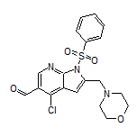 4-Chloro-2-(morpholinomethyl)-1-(phenylsulfonyl)-1H-pyrrolo[2,3-b]pyridine-5-carbaldehyde