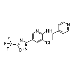 3-Chloro-N-[1-(pyridin-4-yl)ethyl]-5-[5-(trifluoromethyl)-1,2,4-oxadiazol-3-yl]pyridin-2-amine