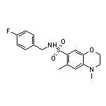 N-(4-Fluorobenzyl)-4,6-dimethyl-3,4-dihydro-2H-benzo[b][1,4]oxazine-7-sulfonamide