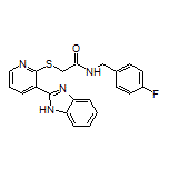 2-[[3-(2-Benzimidazolyl)-2-pyridyl]thio]-N-(4-fluorobenzyl)acetamide