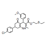 2-(Ethylthio)ethyl 7-(4-Chlorophenyl)-4-(3-methoxyphenyl)-2-methyl-5-oxo-1,4,5,6,7,8-hexahydroquinoline-3-carboxylate