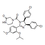 4-[(4R,5S)-4,5-Bis(4-chlorophenyl)-2-(2-isopropoxy-4-methoxyphenyl)-4,5-dihydro-1H-imidazole-1-carbonyl]piperazin-2-one