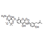 (3R,4S,5R,6R)-5-Hydroxy-6-[[4-hydroxy-3-[4-hydroxy-3-(3-methyl-2-butenyl)benzamido]-8-methyl-2-oxo-2H-chromen-7-yl]oxy]-3-methoxy-2,2-dimethyltetrahydro-2H-pyran-4-yl Carbamate