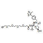 (2S,4R)-1-[(S)-2-(tert-Butyl)-4-oxo-7,10,13,16-tetraoxa-3-azanonadec-18-yn-1-oyl]-4-hydroxy-N-[4-(4-methyl-5-thiazolyl)benzyl]pyrrolidine-2-carboxamide