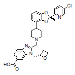 2-[[4-[(S)-2-(5-Chloro-2-pyridyl)-2-methylbenzo[d][1,3]dioxol-4-yl]-1-piperidyl]methyl]-1-[(S)-oxetan-2-ylmethyl]benzimidazole-6-carboxylic Acid