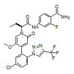 (S)-4-[2-[4-[5-Chloro-2-[4-(trifluoromethyl)-1H-1,2,3-triazol-1-yl]phenyl]-5-methoxy-2-oxopyridin-1(2H)-yl]butanamido]-2-fluorobenzamide
